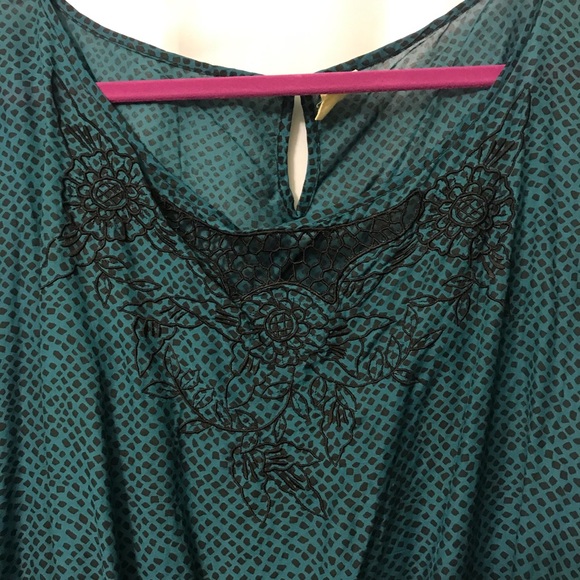 Free People green and black tunic with low waist M - Picture 3 of 8